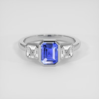 2.33 Ct. Blue Sapphire Ring, 14K White Gold 1