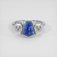 2.54 Ct. Blue Sapphire Ring, 18K White Gold 1