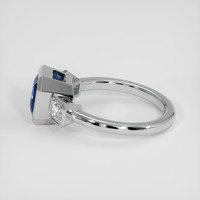 2.83 Ct. Blue Sapphire Ring, 18K White Gold 4