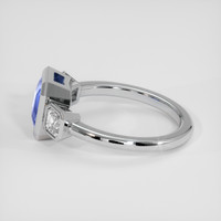 3.04 Ct. Blue Sapphire Ring, 18K White Gold 4