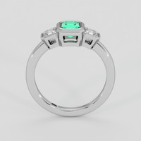 0.57 Ct. Emerald Ring, 18K White Gold 3