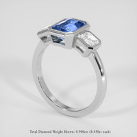 2.62 Ct. Blue Sapphire Ring, 18K White Gold 2