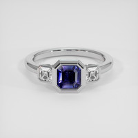 1.72 Ct. Blue Sapphire Ring, 18K White Gold 1