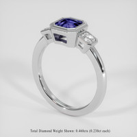 1.72 Ct. Blue Sapphire Ring, 18K White Gold 2