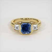 2.83 Ct. Blue Sapphire Ring, 10K Yellow Gold 1