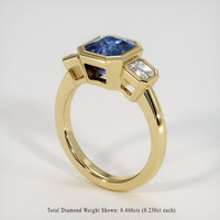 2.83 Ct. Blue Sapphire Ring, 10K Yellow Gold 2