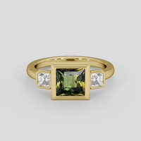 2.04 Ct. Bi Color / Parti Sapphire Ring, 10K Yellow Gold 1