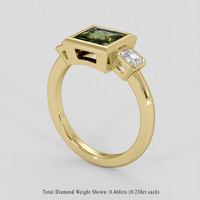 2.04 Ct. Bi Color / Parti Sapphire Ring, 10K Yellow Gold 2