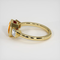 2.38 Ct. Orange Sapphire Ring, 14K Yellow Gold 4