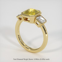 3.56 Ct. Sapphire Ring, 14K Yellow Gold 2