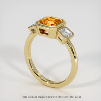 2.38 Ct. Orange Sapphire Ring, 18K Yellow Gold 2