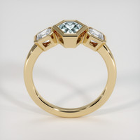 1.12 Ct. Greenish Blue Sapphire Ring, 18K Yellow Gold 3