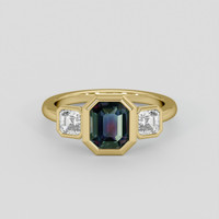 2.08 Ct. Color Change Sapphire Ring, 18K Yellow Gold 1