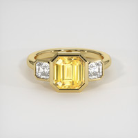 3.57 Ct. Yellow Sapphire Ring, 18K Yellow Gold 1
