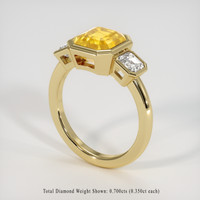 3.57 Ct. Yellow Sapphire Ring, 18K Yellow Gold 2