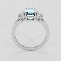 1.50 Ct. Blue Aquamarine Ring, Platinum 950 3