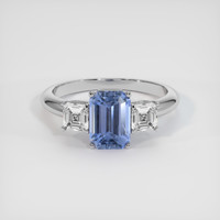 2.67 Ct. Blue Sapphire Ring, Platinum 950 1