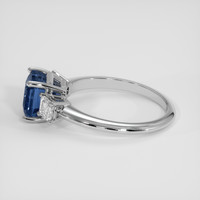 2.83 Ct. Blue Sapphire Ring, 14K White Gold 4