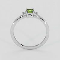 0.40 Ct. Green Sapphire Ring, 14K White Gold 3