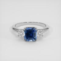 2.83 Ct. Blue Sapphire Ring, 18K White Gold 1