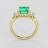 2.46 Ct. Emerald Ring, 18K Yellow Gold 3