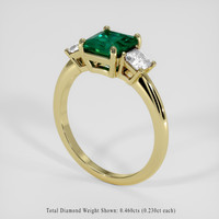 1.25 Ct. Emerald Ring, 18K Yellow Gold 2