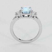1.44 Ct. Blue Aquamarine Ring, Platinum 950 3
