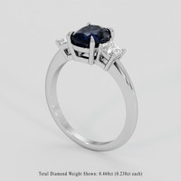 1.63 Ct. Blue Spinel Ring, Platinum 950 2