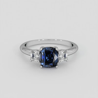 1.63 Ct. Blue Spinel Ring, 10K White Gold 1