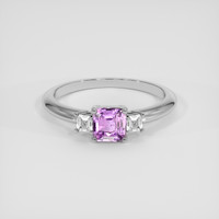 1.04 Ct. Purple Sapphire Ring, 18K White Gold 1