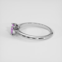 1.04 Ct. Purple Sapphire Ring, 18K White Gold 4