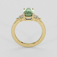 1.09 Ct. Bluish Green Sapphire Ring, 10K Yellow Gold 3