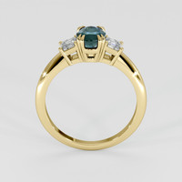 1.51 Ct. Bluish Green Sapphire Ring, 14K Yellow Gold 3