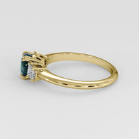 1.51 Ct. Bluish Green Sapphire Ring, 18K Yellow Gold 4