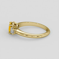 0.95 Ct. Yellowish Orange Sapphire Ring, 18K Yellow Gold 4