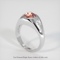 2.33 Ct. Padparadscha Sapphire Ring, Platinum 950 2