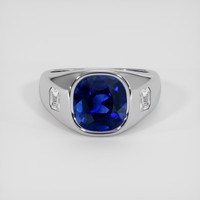 7.52 Ct. Blue Sapphire Ring, Platinum 950 1