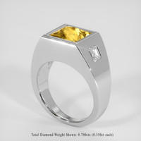 2.81 Ct. Yellow Citrine Ring, Silver 2