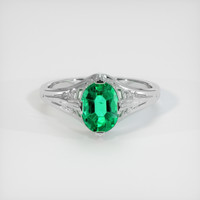 1.19 Ct. Emerald Ring, Platinum 950 1