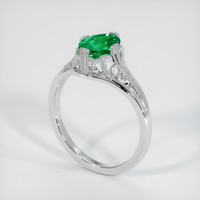 1.19 Ct. Emerald Ring, Platinum 950 2