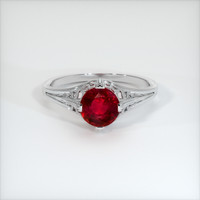 1.30 Ct. Ruby Ring, Platinum 950 1