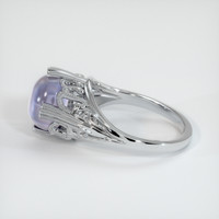 6.76 Ct. Bluish Grey Sapphire Ring, Platinum 950 4