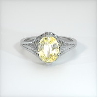 1.80 Ct. Yellow Sapphire Ring, Platinum 950 1