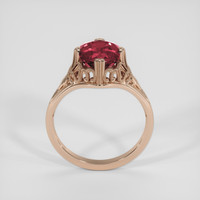 2.14 Ct. Purplish Red Rubellite Tourmaline Ring, 14K Rose Gold 3