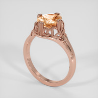 2.04 Ct. Peach Sapphire Ring, 14K Rose Gold 2