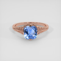 1.68 Ct. Blue Sapphire Ring, 18K Rose Gold 1