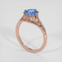 1.68 Ct. Blue Sapphire Ring, 18K Rose Gold 2