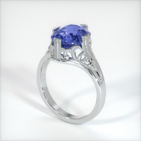 5.43 Ct. Violet Sapphire Ring, 10K White Gold 2
