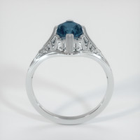 1.72 Ct. Greenish Blue Sapphire Ring, 10K White Gold 3