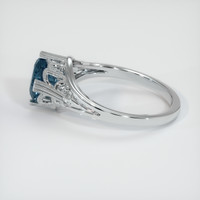 1.72 Ct. Greenish Blue Sapphire Ring, 10K White Gold 4
